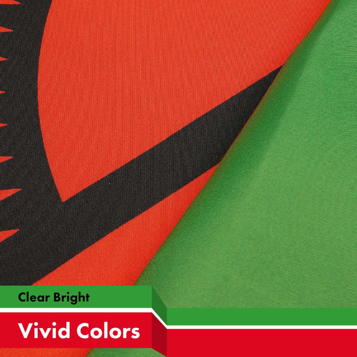 G128 5 Pack: Malawi Flag | 3x5 Ft | LiteWeave Pro Series Printed 150D Polyester | Country Flag, Indoor/Outdoor, Vibrant Colors, Brass Grommets