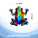 G128 tree frog stained glass suncatcher window hanging ornament with metal frame, 10 inch nominal size