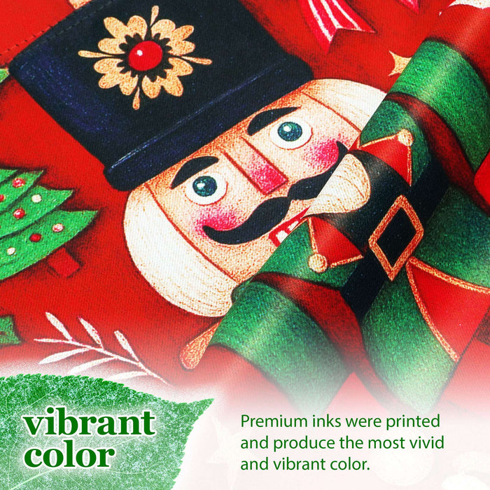G128 Christmas Nutcracker Holiday Garden Flag 12x18 In Double Sided Christmas Yard Garden Lawn Decoration