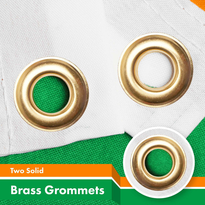 G128 5 Pack: Ivory Coast Flag | 3x5 Ft | LiteWeave Pro Series Printed 150D Polyester | Country Flag, Indoor/Outdoor, Vibrant Colors, Brass Grommets
