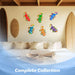 G128 light blue gecko lizard metal wall art hanging decor, 9 inch nominal size