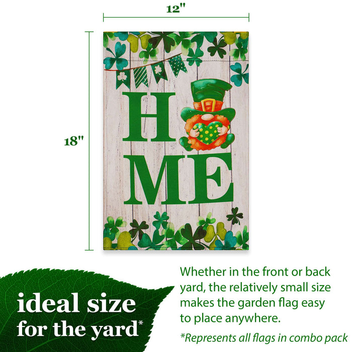 G128 Heart of the Home Welcome Garden Flag Bundle 6 Pack - Welcome Family Housewarming Decorative Flags 12x18 - Double Sided Flags for Porch Patio Yard