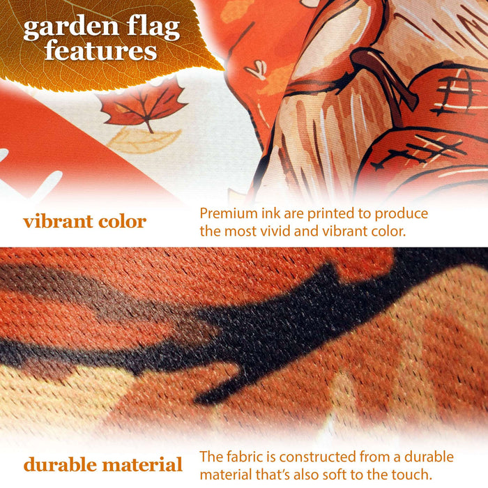 G128 36x16IN Garden Flag Stand & 12x18 Welcome Fall Gnome Flag Kit