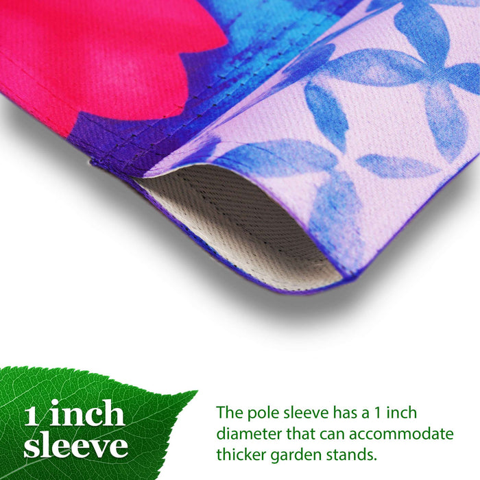 G128 Happy Easter Bunny Tulips Garden Flag 12x18 In Double Sided Spring Yard Garden Lawn Decoration