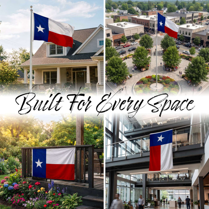 Texas State Flag 220GSM Embroidered Spun Polyester 3x5 Ft