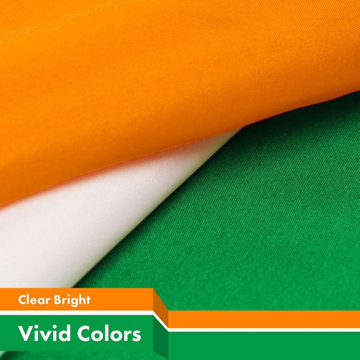G128 Ivory Coast Flag | 3x5 Ft | LiteWeave Pro Series Printed 150D Polyester | Country Flag, Indoor/Outdoor, Vibrant Colors, Brass Grommets