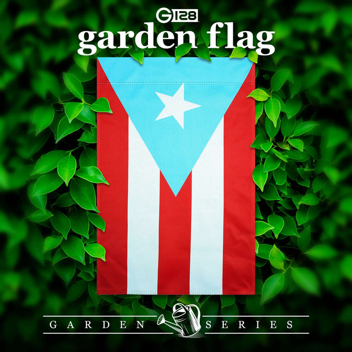 G128 Puerto Rico Light Blue Garden Flag Printed 12x18IN Double Sided Blockout Fabric