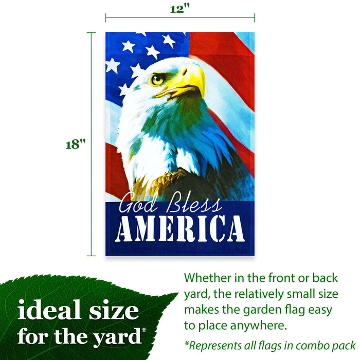 G128 set of 8 love and holiday animals garden flags, 12x18 inch, photo 3