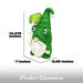 G128 resin frog gnome garden statue, 14.5 inch outdoor yard figurine