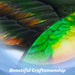 G128 green hummingbird metal wall art hanging decor, 12 inch nominal size