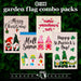 G128 set of 4 christmas, summer, valentine's gnomes garden flags, 12x18 inch, photo 4