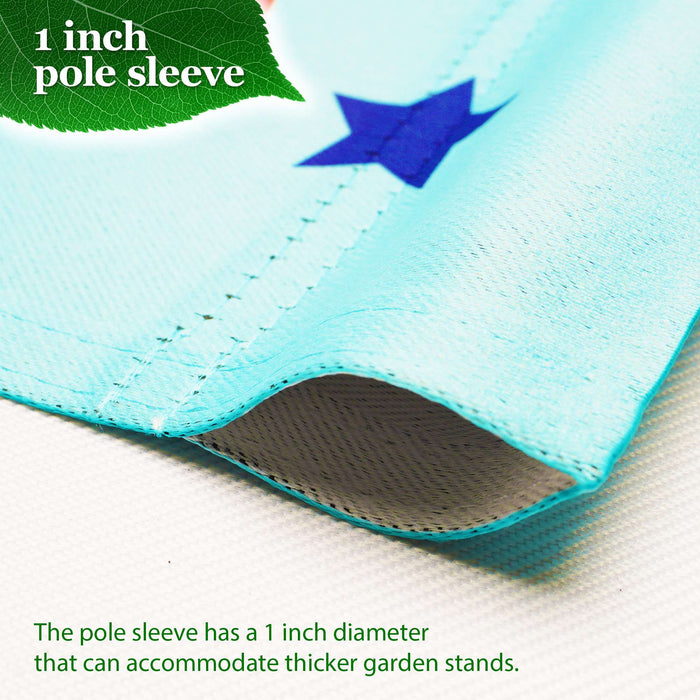 G128 Combo Pack: Garden Flag Stand 36x16IN & Garden Flag Heart America Belongs Printed 12x18IN Double Sided