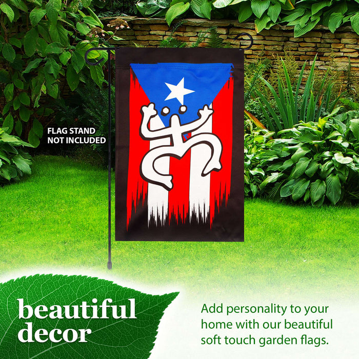 G128 Puerto Rico Coqui Frog Garden Flag 12x18 In Double Sided Yard Garden Lawn Decoration