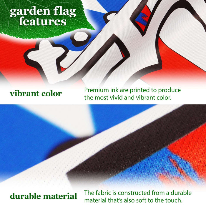 G128 36x16IN Garden Flag Stand & 12x18 Puerto Rico Coqui Frog Flag Kit