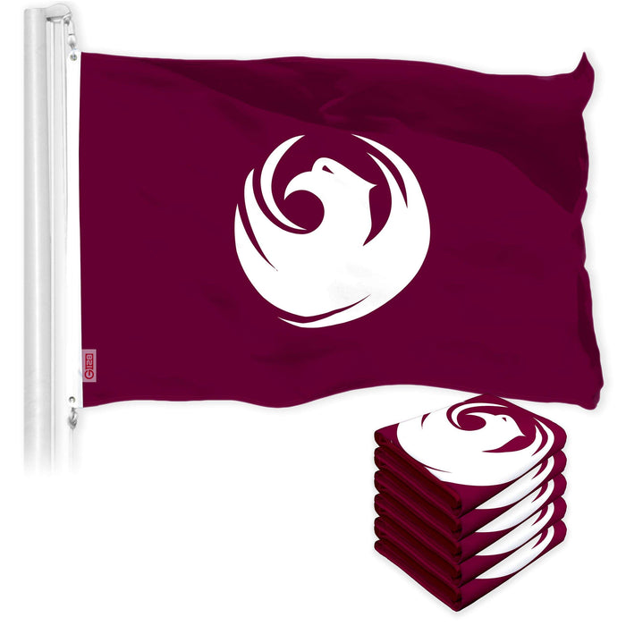 G128 5 Pack: Phoenix Flag | 3x5 Ft | LiteWeave Pro Series Printed 150D Polyester | City Flag, Indoor/Outdoor, Vibrant Colors, Brass Grommets