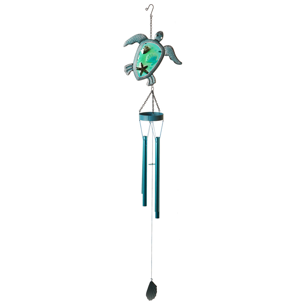 G128 Wind Chime Sea Turtle for Outside | Coastal Ocean Theme