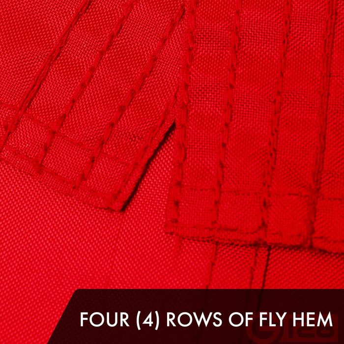 G128 2 Pack: American USA All Red Flag | 3x5 Ft | ToughWeave Series Embroidered 300D Polyester| Embroidered Stars, Sewn Stripes, Indoor/Outdoor, Vibrant Colors, Brass Grommets