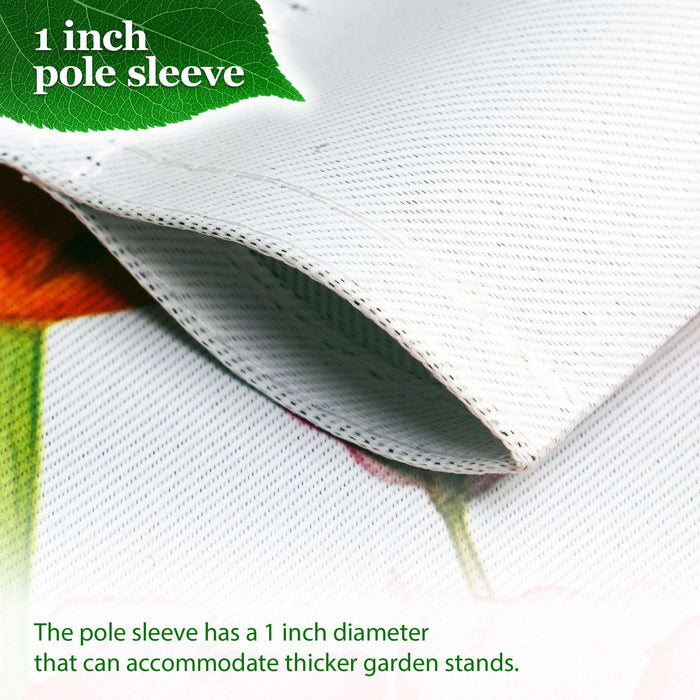 G128 36x16IN Garden Flag Stand & 12x18 Spring Tulip Butterfly Flag Kit