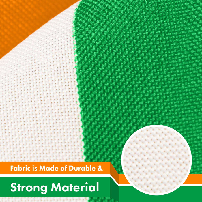 G128 5 Pack: Ivory Coast Flag | 3x5 Ft | LiteWeave Pro Series Printed 150D Polyester | Country Flag, Indoor/Outdoor, Vibrant Colors, Brass Grommets