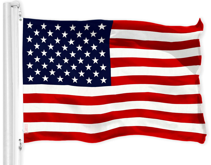 G128 Combo Pack: American USA Flag 4x6 Ft 150D & Taiwan Taiwanese Flag 4x6 Ft 100D | Both Printed, Brass Grommets