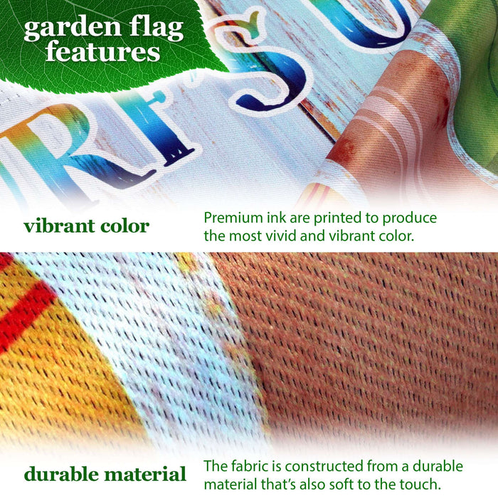 G128 36x16IN Garden Flag Stand & 12x18 Surfs Up Surfboard Flag Kit