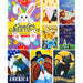G128 set of 8 easter and holiday animals garden flags, 12x18 inch