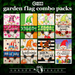 G128 set of 8 gnomes with easter bunny and winter garden flags, 12x18 inch, photo 4