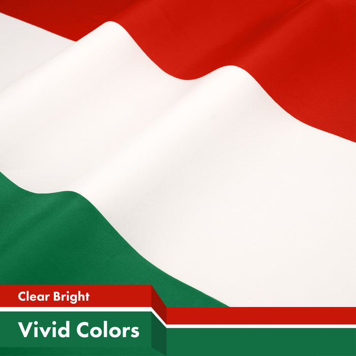 G128 10 Pack: Hungary Hungarian Flag | 3x5 Ft | LiteWeave Pro Series Printed 150D Polyester | Country Flag, Vibrant Colors, Brass Grommets, Thicker and More Durable Than 100D 75D Poly