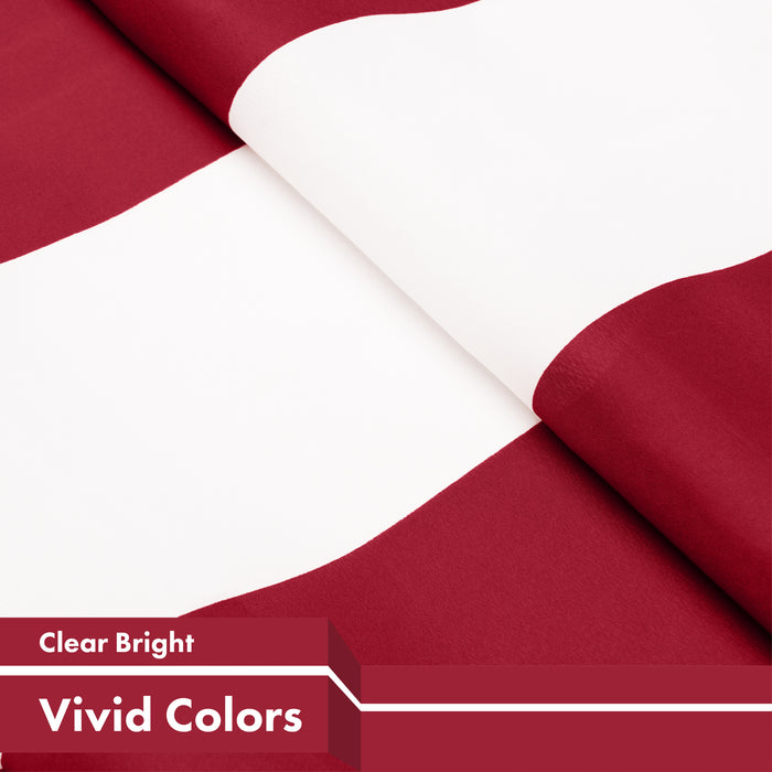 G128 2 Pack: Latvia Latvian Flag | 3x5 Ft | LiteWeave Pro Series Printed 150D Polyester | Country Flag, Indoor/Outdoor, Vibrant Colors, Brass Grommets, Thicker and More Durable Than 100D 75D Polyester