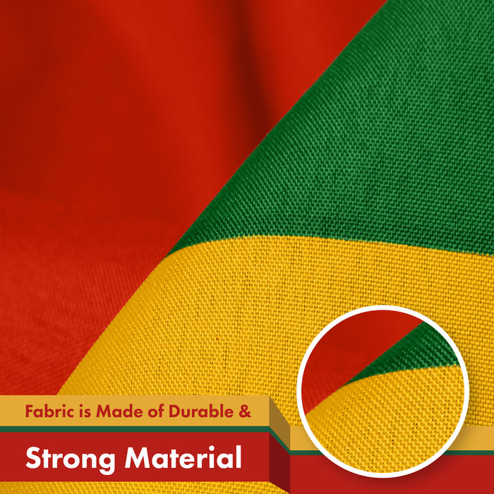 Lithuania Lithuanian Flag 3x5 Ft 2-Pack Printed 150D Polyester