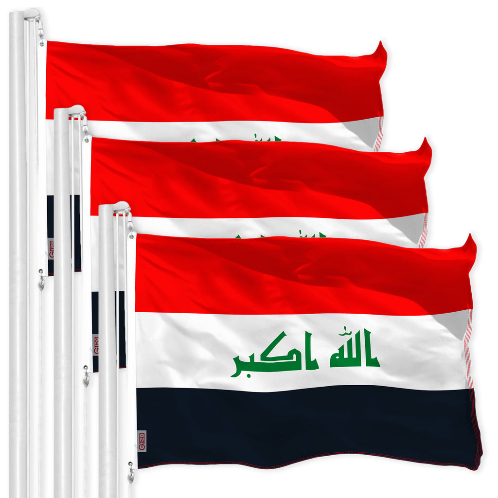  AZ FLAG - Iraq Flag - 3x5 Ft - 100D Polyester Iraqi Banner With  Two Metal Grommets - Fade Resistant - Vivid Colors - 3' x 5' Feet :  Everything Else