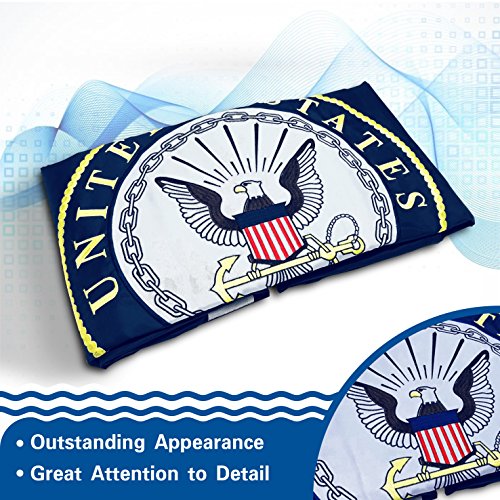 US Navy Seal Flag 210D Embroidered Polyester 3x5 Ft - Double Sided 2ply