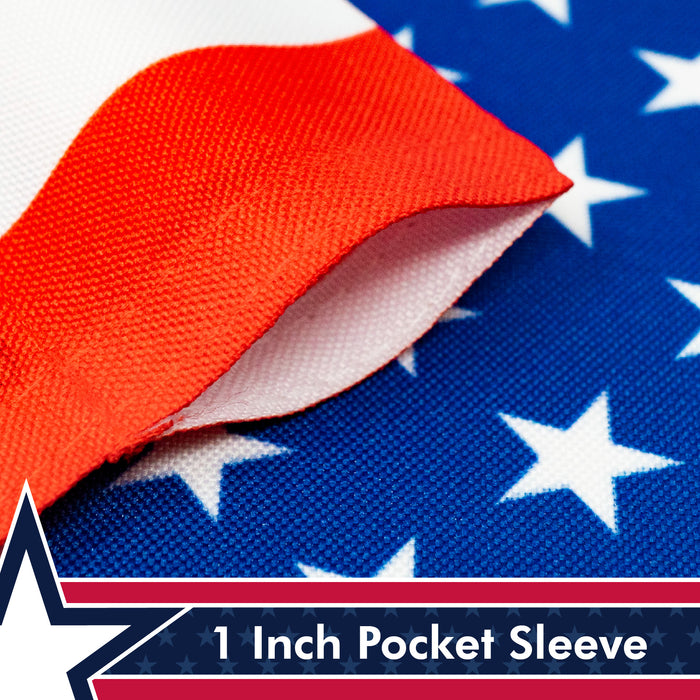 G128 - American USA Flag Garden Flag | 12x18 Inch | Printed 150D Polyester - Rustic Holiday Seasonal Outdoor Flag