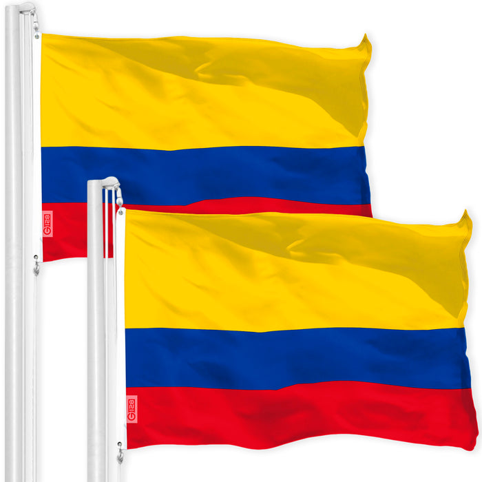Colombia Colombian Flag 3x5 Ft 2-Pack 150D Printed Polyester By G128