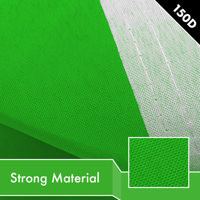 G128 3 Pack: Solid Lime Green Color Flag | 4x6 Ft | LiteWeave Pro Series Printed 150D Polyester | Indoor/Outdoor, Vibrant Colors, Brass Grommets