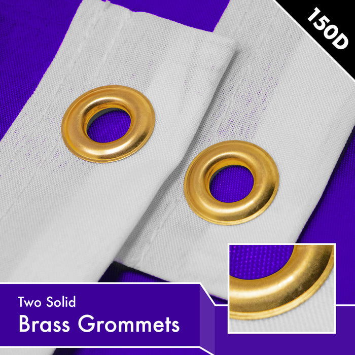 G128 Solid Violet Color Flag | 4x6 Ft | LiteWeave Pro Series Printed 150D Polyester | Indoor/Outdoor, Vibrant Colors, Brass Grommets, Thicker and More Durable Than 100D 75D Polyester