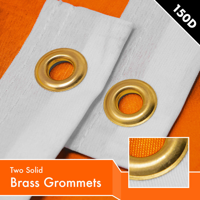 G128 10 Pack: Solid Orange Color Flag | 4x6 Ft | LiteWeave Pro Series Printed 150D Polyester | Indoor/Outdoor, Vibrant Colors, Brass Grommets