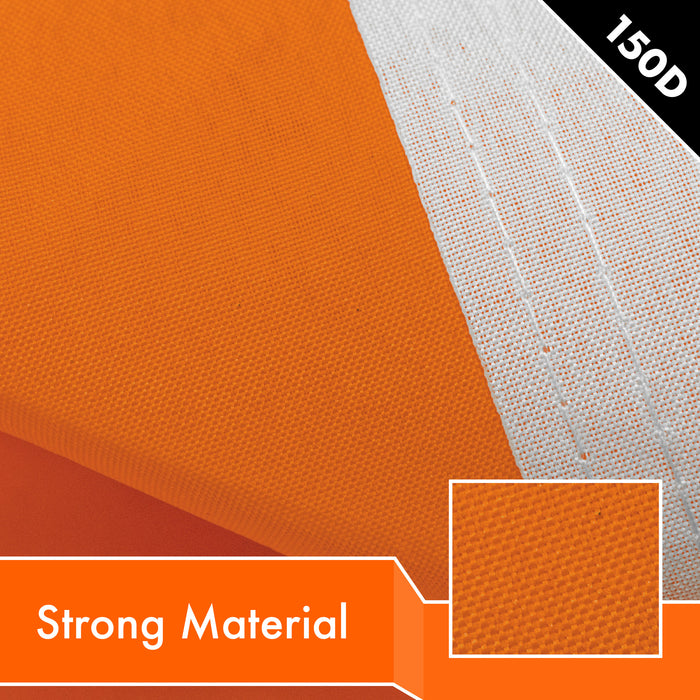 G128 10 Pack: Solid Orange Color Flag | 4x6 Ft | LiteWeave Pro Series Printed 150D Polyester | Indoor/Outdoor, Vibrant Colors, Brass Grommets