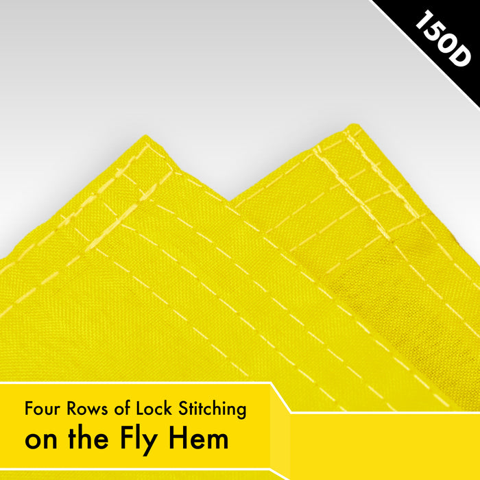 G128 5 Pack: Solid Yellow Color Flag | 4x6 Ft | LiteWeave Pro Series Printed 150D Polyester | Indoor/Outdoor, Vibrant Colors, Brass Grommets