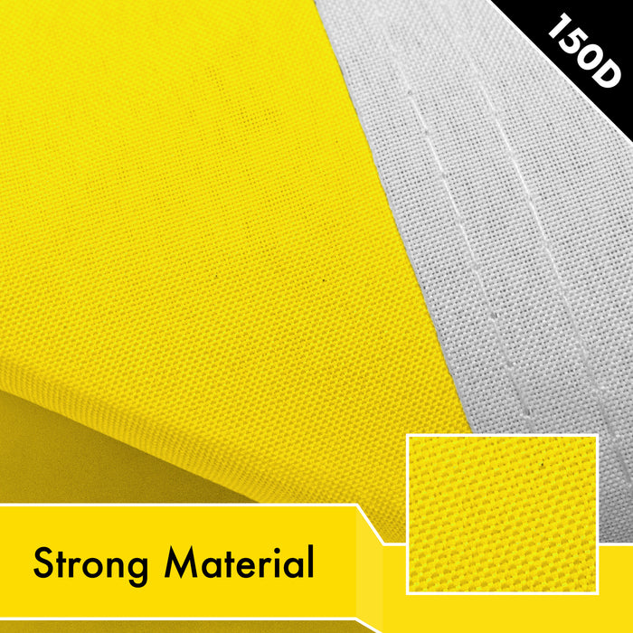 G128 5 Pack: Solid Yellow Color Flag | 4x6 Ft | LiteWeave Pro Series Printed 150D Polyester | Indoor/Outdoor, Vibrant Colors, Brass Grommets