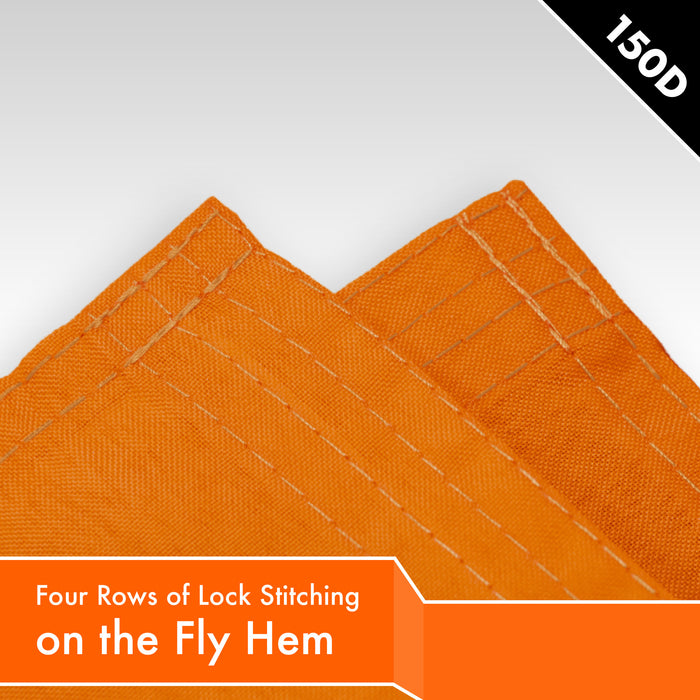 G128 10 Pack: Solid Orange Color Flag | 4x6 Ft | LiteWeave Pro Series Printed 150D Polyester | Indoor/Outdoor, Vibrant Colors, Brass Grommets