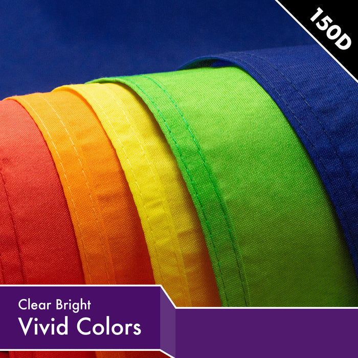 G128 5 Pack: Solid Purple Color Flag | 4x6 Ft | LiteWeave Pro Series Printed 150D Polyester | Indoor/Outdoor, Vibrant Colors, Brass Grommets