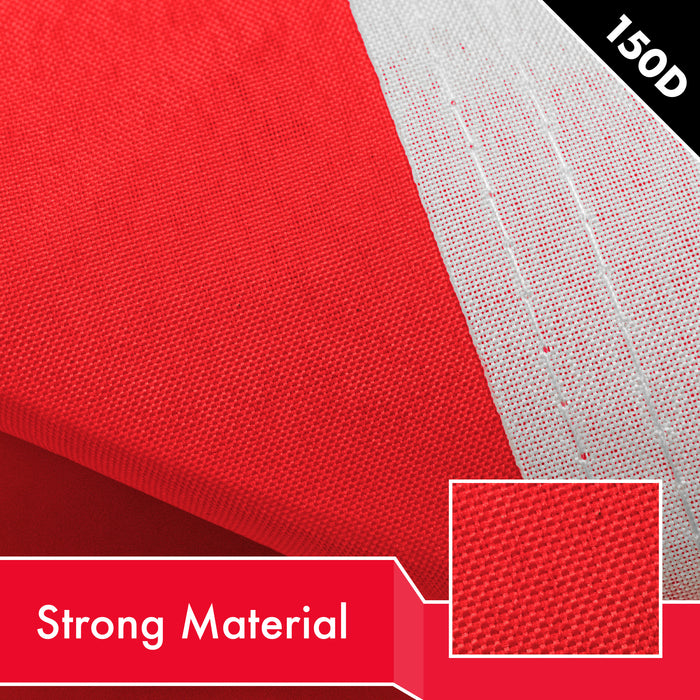 G128 3 Pack: Solid Red Color Flag | 4x6 Ft | LiteWeave Pro Series Printed 150D Polyester | Indoor/Outdoor, Vibrant Colors, Brass Grommets