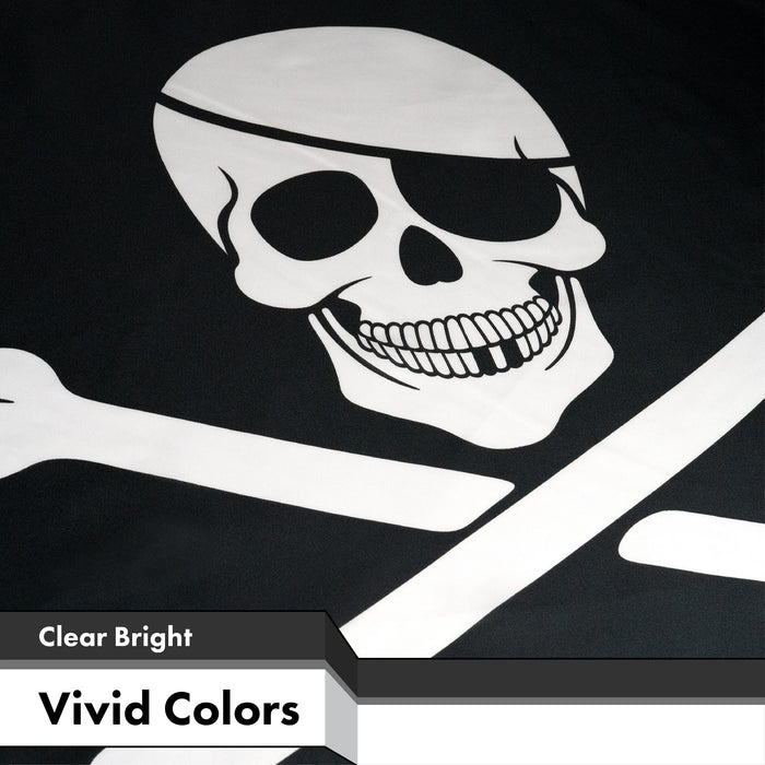 Jolly Roger Pirate Bones Flag 3x5 Ft 3-Pack Printed 150D Polyester By G128