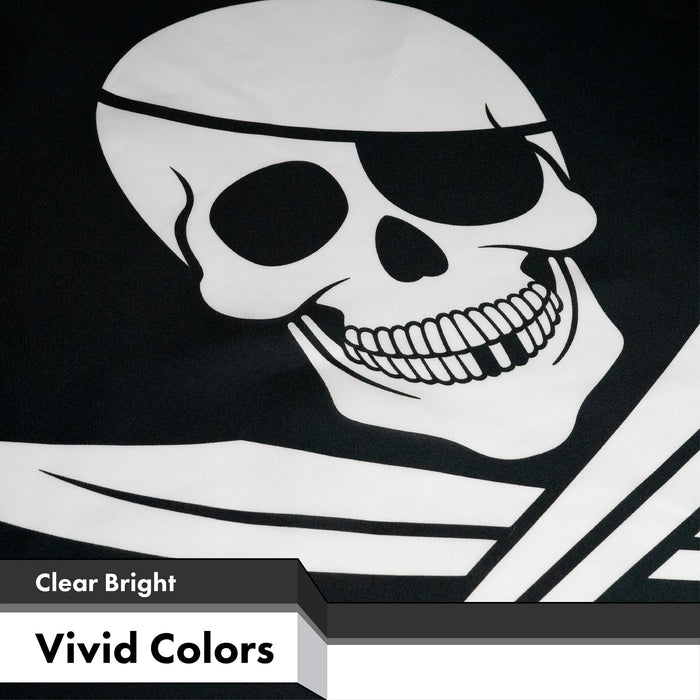 Jolly Roger Pirate Swords Flag 3x5 Ft 2-Pack Printed 150D Polyester By G128