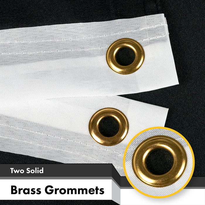G128 - Jolly Roger Pirate Flag (Bones) 3x5 FT Printed Brass Grommets 150D Polyester Indoor/Outdoor - Much Thicker More Durable Than 100D 75D Polyester