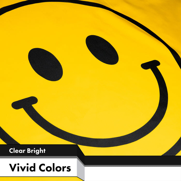 Smiley Face Flag 3x5 Ft 5-Pack Printed 150D Polyester By G128