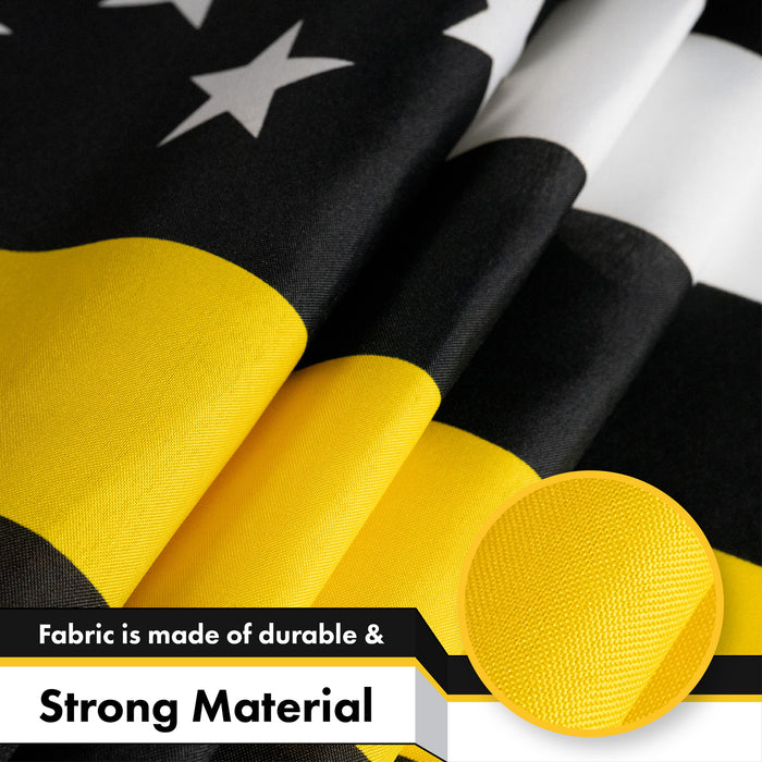 Thin Yellow Line American Flag 3x5 Ft 10-Pack Printed 150D Polyester By G128
