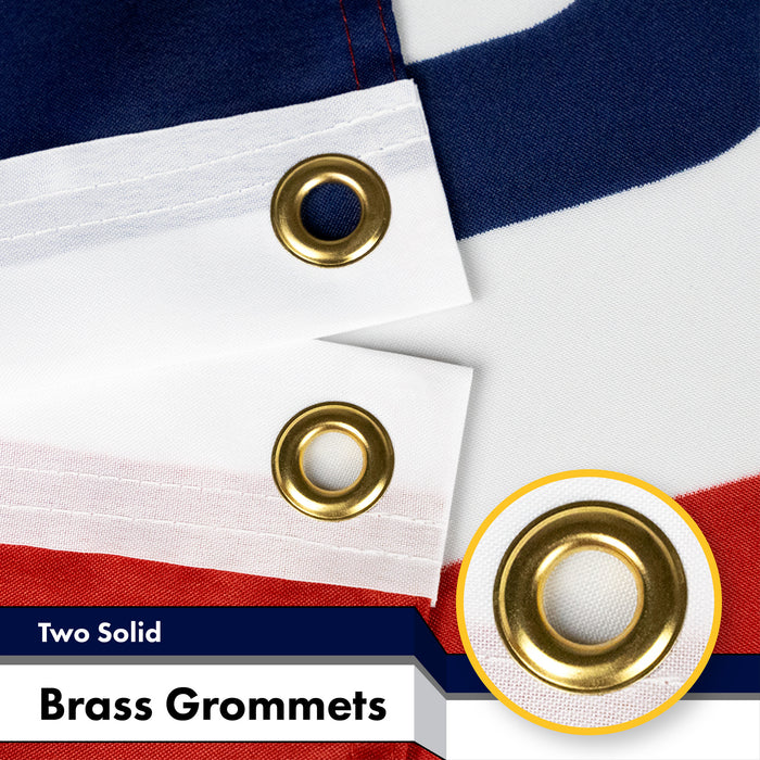 G128 Combo Pack: American USA Flag 3x5 Ft & Saturdays are for the Girls Flag 3x5 Ft | Both LiteWeave Pro Series Printed 150D Polyester, Brass Grommets