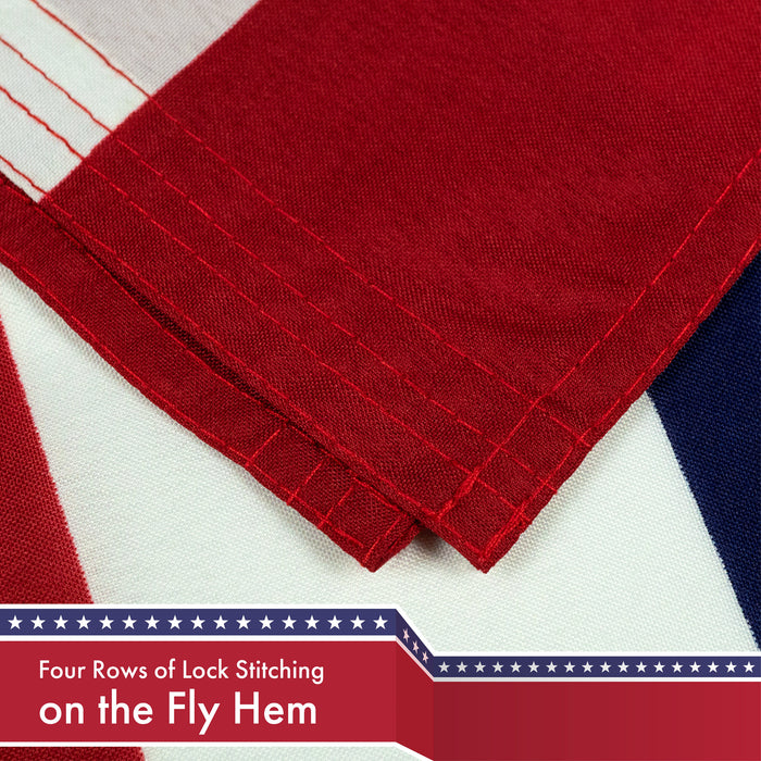 G128 Combo Pack: American USA Flag 3x5 Ft 150D & Vermont VT  3x5 Ft 300D | Both LiteWeave Pro Series Printed Poly, Brass Grommets